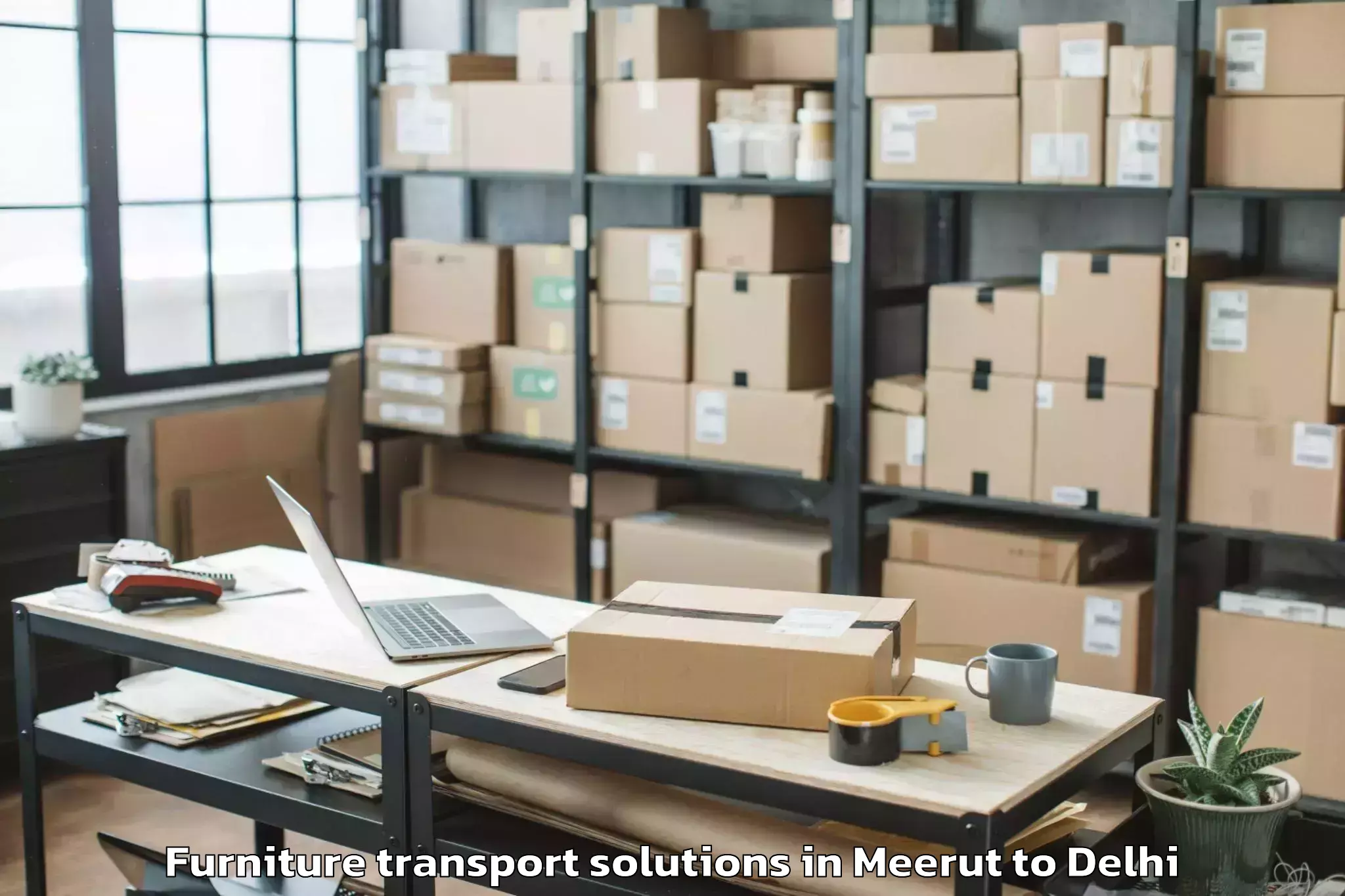 Reliable Meerut to Iit Delhi Furniture Transport Solutions